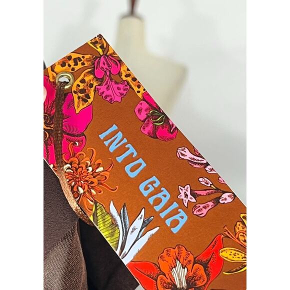 INTO GAIA Sz L Large Cosmic Feelings Vegan Suede Tassel Jacket Crop NWT - Picture 4 of 14